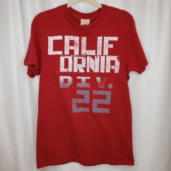 Hollister California Print Short Sleeve Tee Med - Picture 1 of 6
